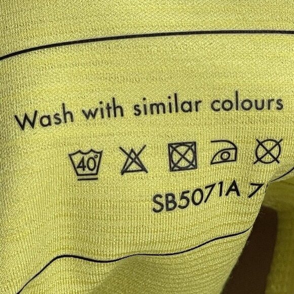 Sweaty Betty Super Sculpt 7/8 Length Leggings Size S Chartruese Yellow Pocket - Picture 6 of 8